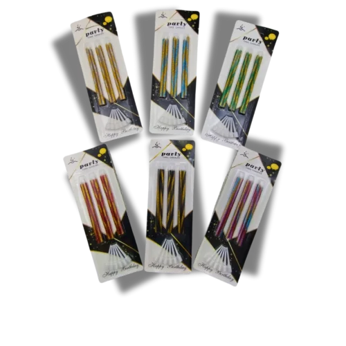 Vela Escarchada con Degrade  x 6 Und