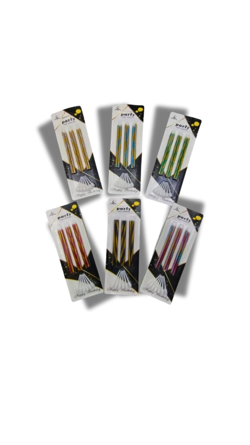 Vela Escarchada con Degrade  x 6 Und