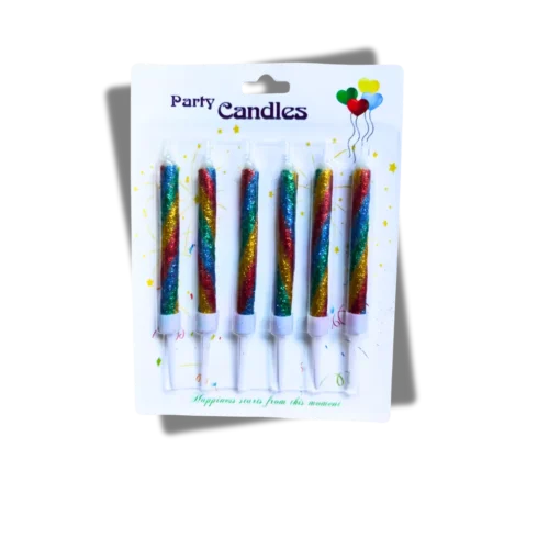 Vela Escarchada con Degrade  x 6 Und