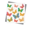 Mariposa 3D Escarchada x 12 Und