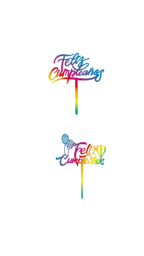 Topper Full Color Acrilico Surtido