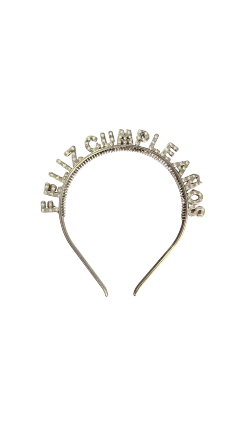 Diadema Feliz Cumpleaños Acrilico