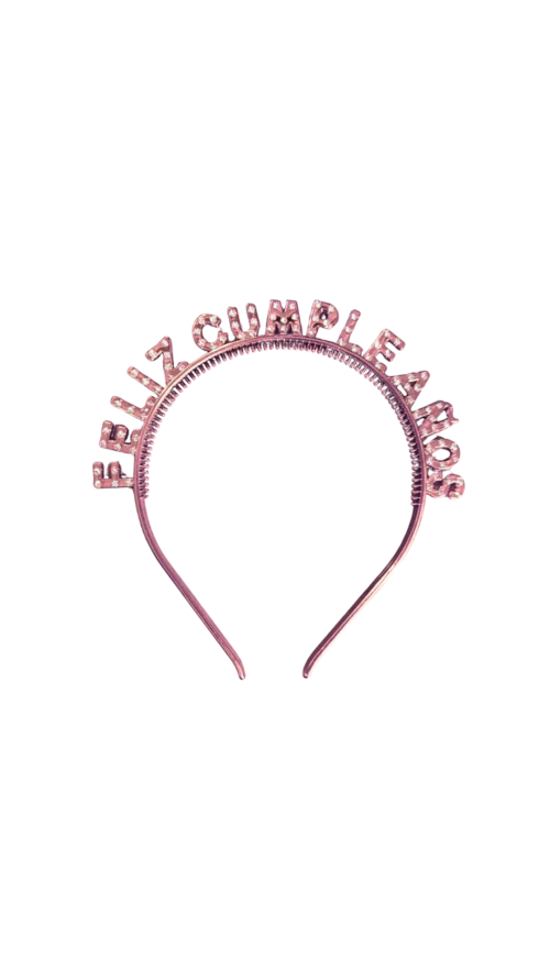 Diadema Feliz Cumpleaños Acrilico