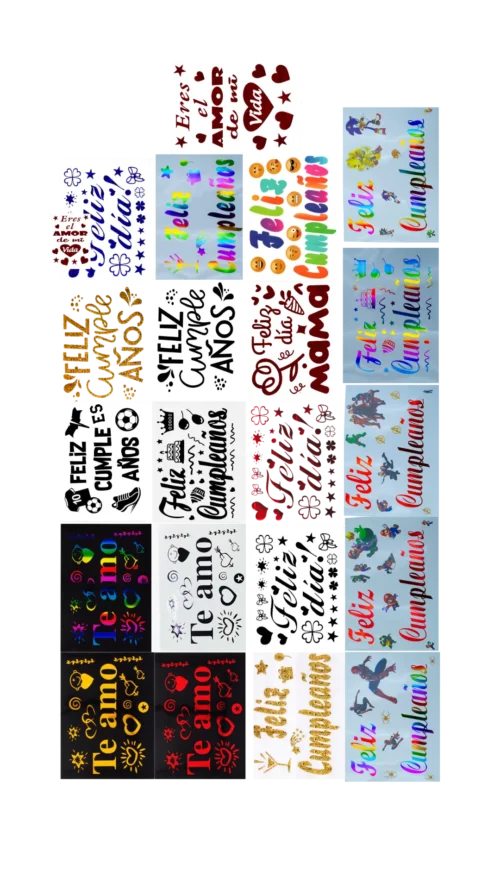 Stickers Tamaño Carta