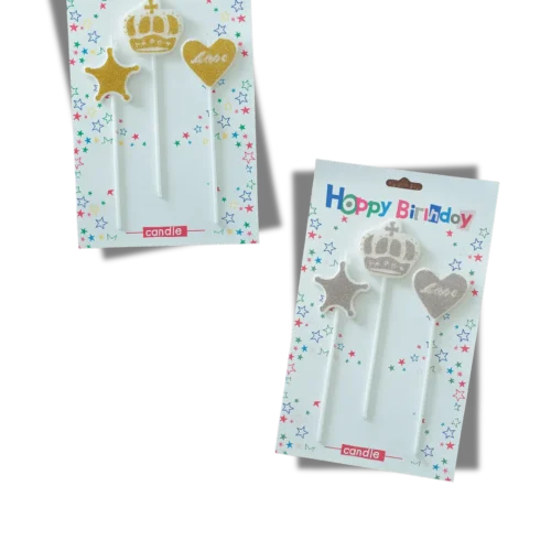 Velas Rey de Corazon x 3 Piezas