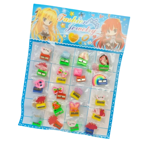 estuche-conejo (164) Kit Sacapuntas y Borrador Display x 20