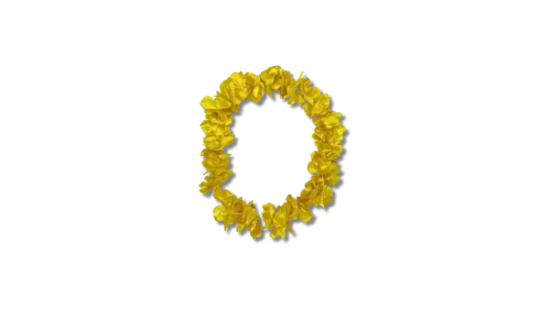 Collar Hawaiano Dorado Doble Hoja