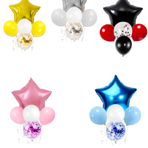 watashi (148) Bouquet de Estrella Liso 5 Pcs Completo