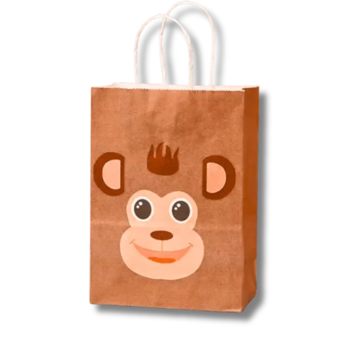 Bolsa tipo kraft Zafari.Paquete x 12 Surtido