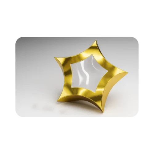 Caja Estrella De Acetato Dorada