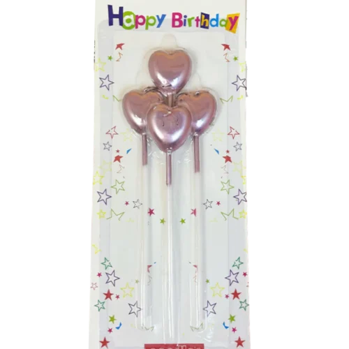 Vela Estrella o Corazon x 4