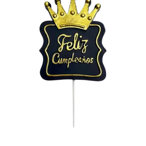 No lo sé (163) Vela Bloque Corona Feliz Cumpleaños