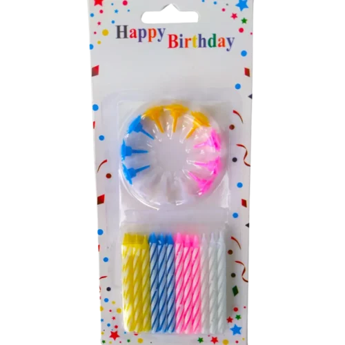 Vela Pastel Delgada x 12