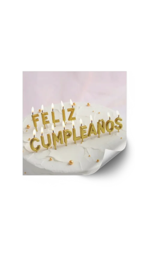 VELA DISPLAY FELIZ CUMPLEAÑOS LETRA X LETRA