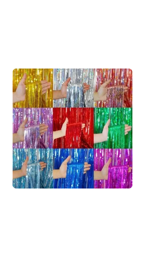 Cortina Tiras Holografica