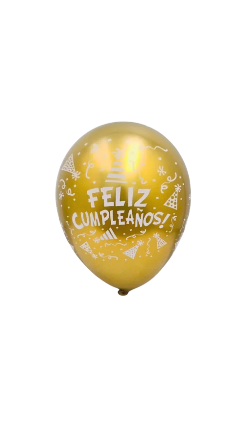 Globo Reflex Dorado Estampado