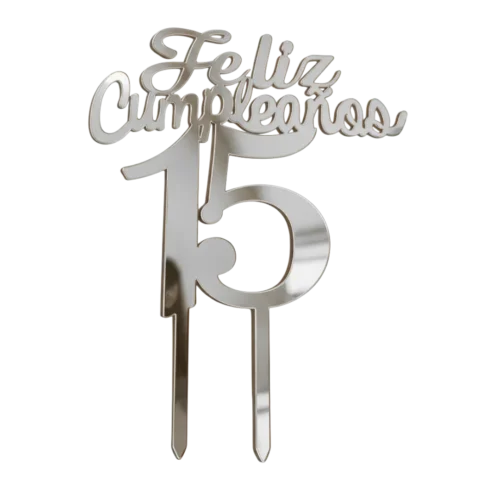 Topper Grande 15 años Acrilico