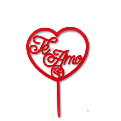 Toppers Te Amo Acrilico