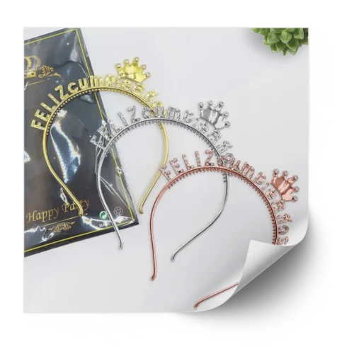 No lo sé (418) Topper Diadema Diamante. Material Acrilico.