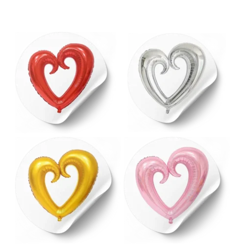 Globos Metalizados Corazon Esqueleto