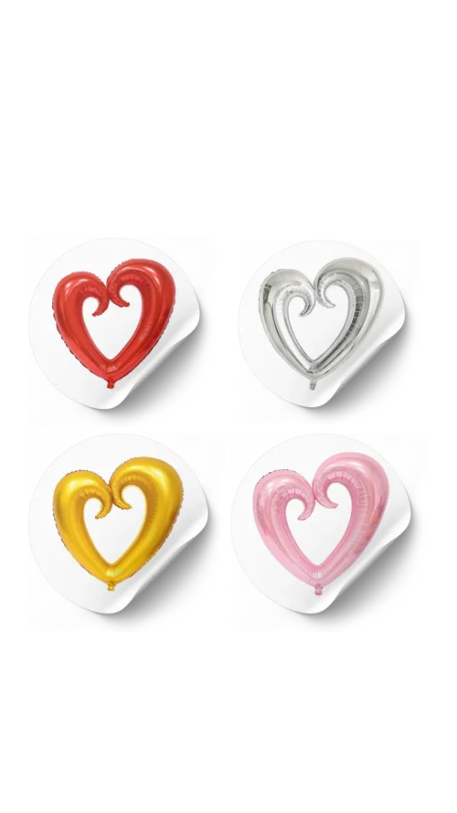 Globos Metalizados Corazon Esqueleto