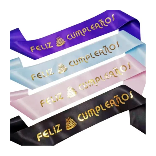 Banda de Cumpleaños Lisa Letras Escarchada