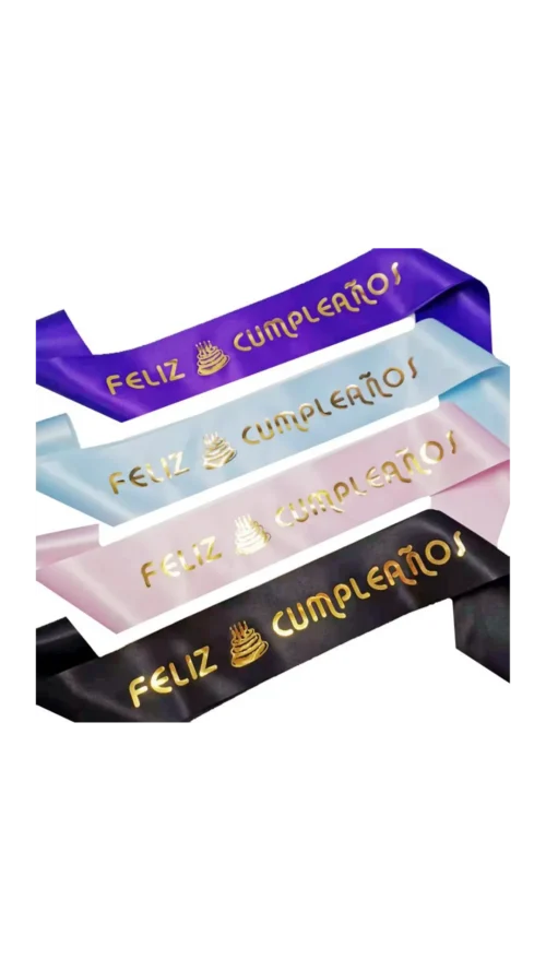 Banda de Cumpleaños Lisa Letras Escarchada