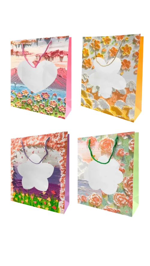 Bolsa de Regalo 3D Acetato - 10. Paquete x 12 Surtido