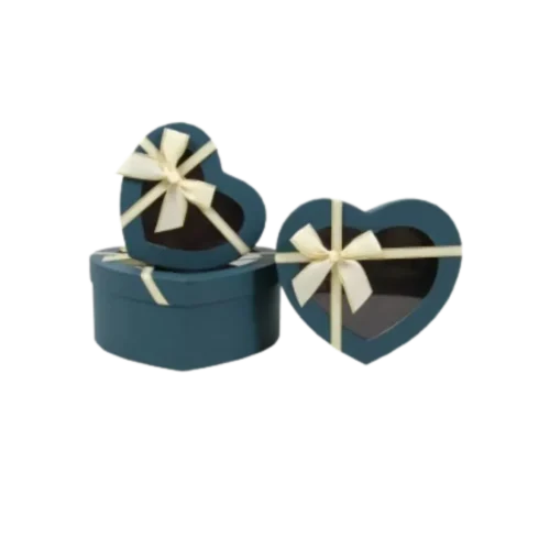 Caja De Corazon X 3 Unidades Con Acetato