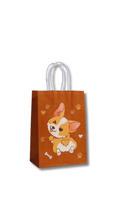 watashi (44) Bolsa tipo kraft Dog´s. Paquete x 12 Surtido