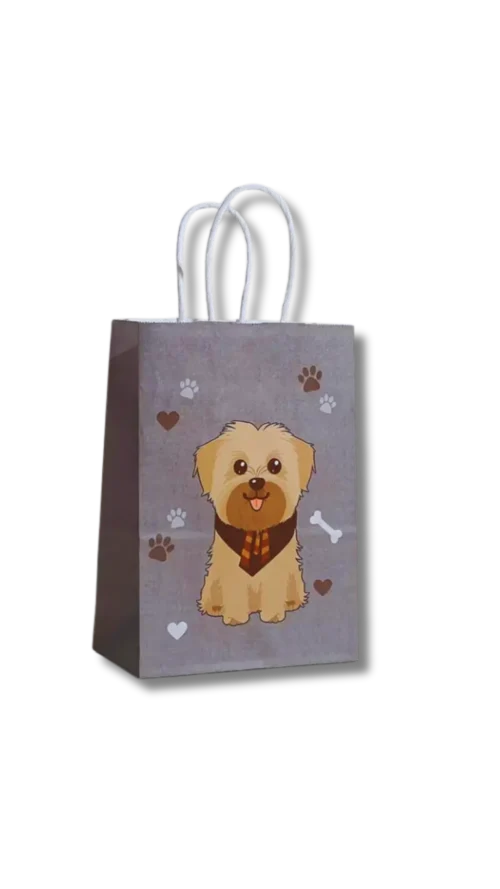 watashi (45) Bolsa tipo kraft Dog´s. Paquete x 12 Surtido