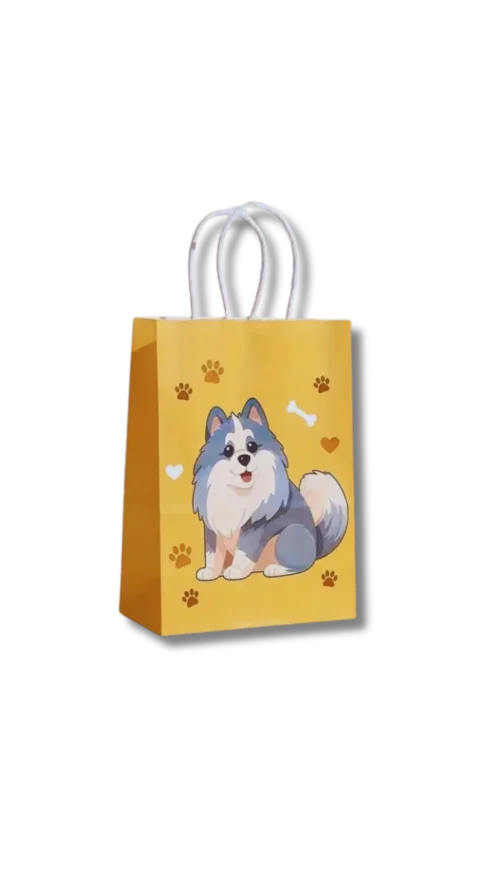 watashi (47) Bolsa tipo kraft Dog´s. Paquete x 12 Surtido