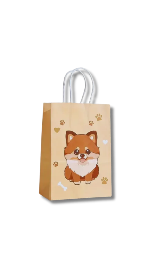 watashi (48) Bolsa tipo kraft Dog´s. Paquete x 12 Surtido