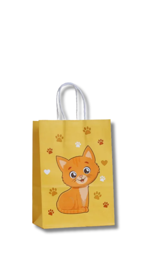 watashi (52) Bolsa tipo kraft Cat´s. Paquete x 12 Surtido