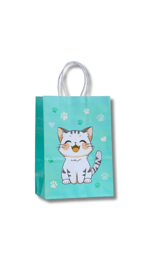watashi (54) Bolsa tipo kraft Cat´s. Paquete x 12 Surtido