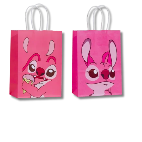 Bolsa tipo kraft Lilo & Stitch. Paquete x 12 Surtido