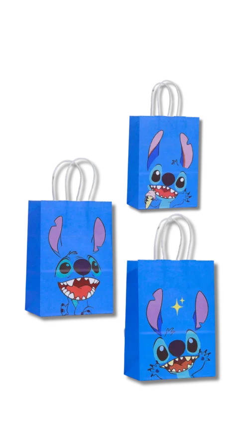 watashi (57) Bolsa tipo kraft Lilo & Stitch. Paquete x 12 Surtido