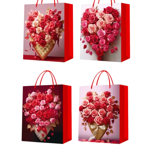 Bolsa de Regalo Papel Brillante. Paquete x 12 Surtido